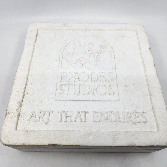 Rhodes Studios Rebekah at the Well 3D Plate w COA 3773A Bronze 8 in VTG 1987 - Picture 11 of 16